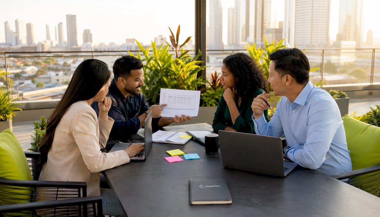 Team collaborating on payroll reconciliation