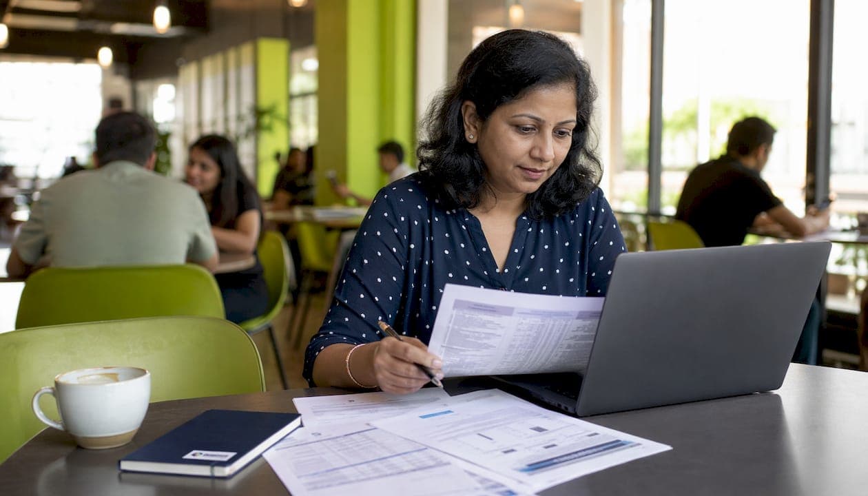 Enterprise professional reviewing Oracle Cloud Payroll data